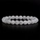 Justinstones Crackle Clear Quartz Gemstone 8mm Round Beads Stretch Bracelet 7 Inch Unisex