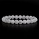 Justinstones Crackle Clear Quartz Gemstone 8mm Round Beads Stretch Bracelet 7 Inch Unisex