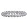 Justinstones Crackle Clear Quartz Gemstone 8mm Round Beads Stretch Bracelet 7 Inch Unisex