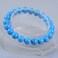Justinstones Dyed Turquoise Howlite Gemstone 8mm Round Beads Stretch Bracelet 7 Inch Unisex
