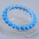 Justinstones Dyed Turquoise Howlite Gemstone 8mm Round Beads Stretch Bracelet 7 Inch Unisex