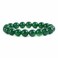 Justinstones Green Agate Gemstone 10mm Round Beads Stretch Bracelet 7 Inch Unisex