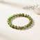Justinstones Green Sea Sediment Jasper Gemstone 8mm Round Beads Stretch Bracelet 7 Inch Unisex