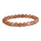 Justinstones Natural A Grade Orange Sunstone Gemstone 8mm Round Beads Stretch Bracelet 7 Inch Unisex