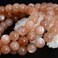 Justinstones Natural A Grade Orange Sunstone Gemstone 8mm Round Beads Stretch Bracelet 7 Inch Unisex