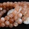 Justinstones Natural A Grade Orange Sunstone Gemstone 8mm Round Beads Stretch Bracelet 7 Inch Unisex