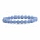 Justinstones Natural Angelite Gemstone 8mm Round Beads Stretch Bracelet 7 Inch Unisex