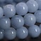 Justinstones Natural Angelite Gemstone 8mm Round Beads Stretch Bracelet 7 Inch Unisex