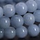 Justinstones Natural Angelite Gemstone 8mm Round Beads Stretch Bracelet 7 Inch Unisex