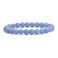 Justinstones Natural Angelite Gemstone 8mm Round Beads Stretch Bracelet 7 Inch Unisex