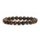 Justinstones Natural Bronzite Gemstone 8mm Round Beads Stretch Bracelet 7 Inch Unisex