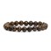 Justinstones Natural Bronzite Gemstone 8mm Round Beads Stretch Bracelet 7 Inch Unisex