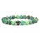 Justinstones Natural Green Chrysoprase Gemstone 8mm Round Beads Stretch Bracelet 7 Inch Unisex