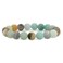 Justinstones Natural Matte Amazonite Gemstone 10mm Round Beads Stretch Bracelet 7 Inch Unisex