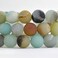 Justinstones Natural Matte Amazonite Gemstone 10mm Round Beads Stretch Bracelet 7 Inch Unisex