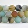 Justinstones Natural Matte Amazonite Gemstone 10mm Round Beads Stretch Bracelet 7 Inch Unisex