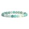 Justinstones Natural Matte Blue Amazonite Gemstone 8mm Round Beads Stretch Bracelet 7 Inch Unisex