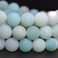 Justinstones Natural Matte Blue Amazonite Gemstone 8mm Round Beads Stretch Bracelet 7 Inch Unisex