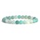 Justinstones Natural Matte Blue Amazonite Gemstone 8mm Round Beads Stretch Bracelet 7 Inch Unisex