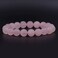 Justinstones Natural Matte Rose Quartz Gemstone 10mm Round Beads Stretch Bracelet 7 Inch Unisex