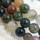 Justinstones Natural Multicolor Indian Agate Gemstone 6mm Round Beads Stretch Bracelet 65 Inch