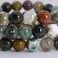 Justinstones Natural Ocean Jasper Gemstone 8mm Round Beads Stretch Bracelet 7 Inch