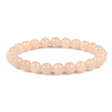 Justinstones Natural Peach Aventurine Gemstone 8mm Round Beads Stretch Bracelet 7 Inch Unisex