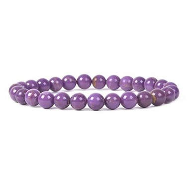 Justinstones Natural Phosphosiderite Gemstone 6mm Round Beads Stretch Bracelet 65 Inch