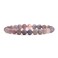 Justinstones Natural Pink Tourmaline Gemstone 8mm Round Beads Stretch Bracelet 7 Inch