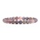 Justinstones Natural Pink Tourmaline Gemstone 8mm Round Beads Stretch Bracelet 7 Inch