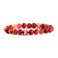Justinstones Natural Red Banded Agate Gemstone 8mm Round Beads Stretch Bracelet 7 Inch Unisex
