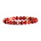 Justinstones Natural Red Banded Agate Gemstone 8mm Round Beads Stretch Bracelet 7 Inch Unisex