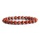 Justinstones Natural Red River Jasper Gemstone 8mm Round Beads Stretch Bracelet 7 Inch Unisex