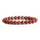 Justinstones Natural Red River Jasper Gemstone 8mm Round Beads Stretch Bracelet 7 Inch Unisex