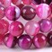Justinstones Pink Brazilian Agate Gemstone 10mm Round Beads Stretch Bracelet 7 Inch Unisex