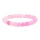 Justinstones Pink Weathered Agate Gemstone 8mm Round Beads Stretch Bracelet 7 Inch Unisex