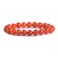 Justinstones Red Dragon Skin Agate 8mm Round Beads Stretch Bracelet 7 Inch Unisex
