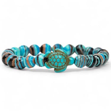 KoaKoa Sparkle Sea Turtle Tracking Bracelet helps save sea turtles one size fits most Men and Women Aqua