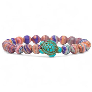 KoaKoa Sparkle Sea Turtle Tracking Bracelet helps save sea turtles one size fits most Men and Women Purple