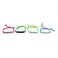 LUX ACCESSORIES Rainbow Corded Besties Best Friends Forever ID Bracelet Set 4pc