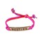 LUX ACCESSORIES Rainbow Corded Besties Best Friends Forever ID Bracelet Set 4pc