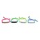 LUX ACCESSORIES Rainbow Corded Besties Best Friends Forever ID Bracelet Set 4pc