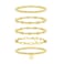 Lydow Beaded Bracelets for Women Initial A Letter Bracelet Stack Bracelet Plated Stretch Bead Ball Paperclip Jewelry Set Valentines Gifts