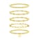 Lydow Beaded Bracelets for Women Initial A Letter Bracelet Stack Bracelet Plated Stretch Bead Ball Paperclip Jewelry Set Valentines Gifts