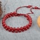 MASSIVE BEADS Natural Chakra Healing Power Crystals Macrame Bracelet Yoga Double Layer Stone Beads Gemstone Meditation Relax Anxiety Bangle for Unisex Women Men Ruby Jade 6mm