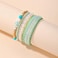 MengPa Beaded Bracelets for Women Trendy Stacks Boho Bead Bracelet Pack Friendship Jewelry Blue G3207A
