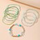 MengPa Beaded Bracelets for Women Trendy Stacks Boho Bead Bracelet Pack Friendship Jewelry Blue G3207A