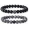 MengPa Mens Beaded Bracelets Couples Matching Bracelet Set Matte Beads for Women Stone Jewelry Labradorite US3691U
