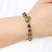 Nazareth Store Tiger Eye Stone Beads Rosary Bracelet with Metal Separators and Catholic St Benedict Medal Durable and Elegant Wrist Jewelry
