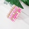 Pychee Summer Surfer Heishi Bracelet Set for Women Stackable Gold Plated Clay Ploymer Bead Stretch Pink Beach Layering Bracelets Jewelry Apinkgold set
